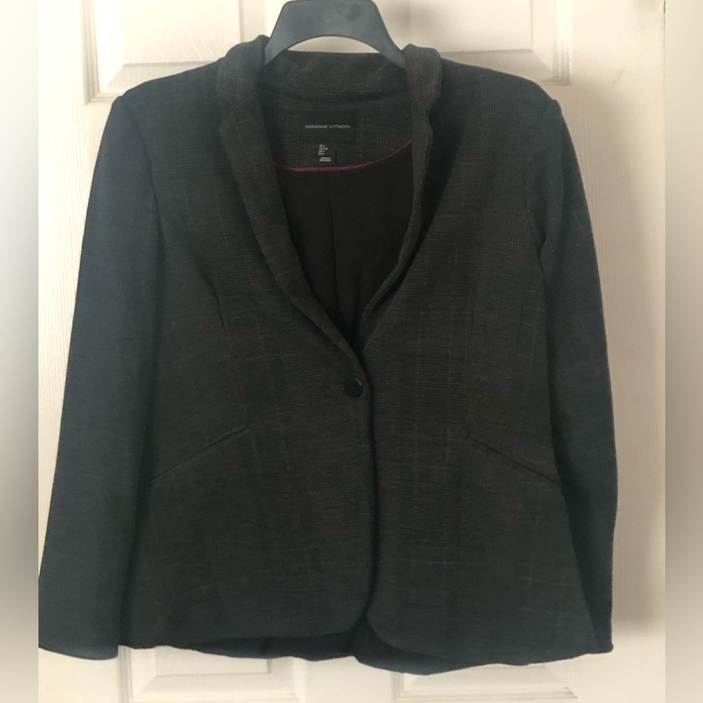 Adrienne Vittadini Black Blazer/ Jacket : Size Large
